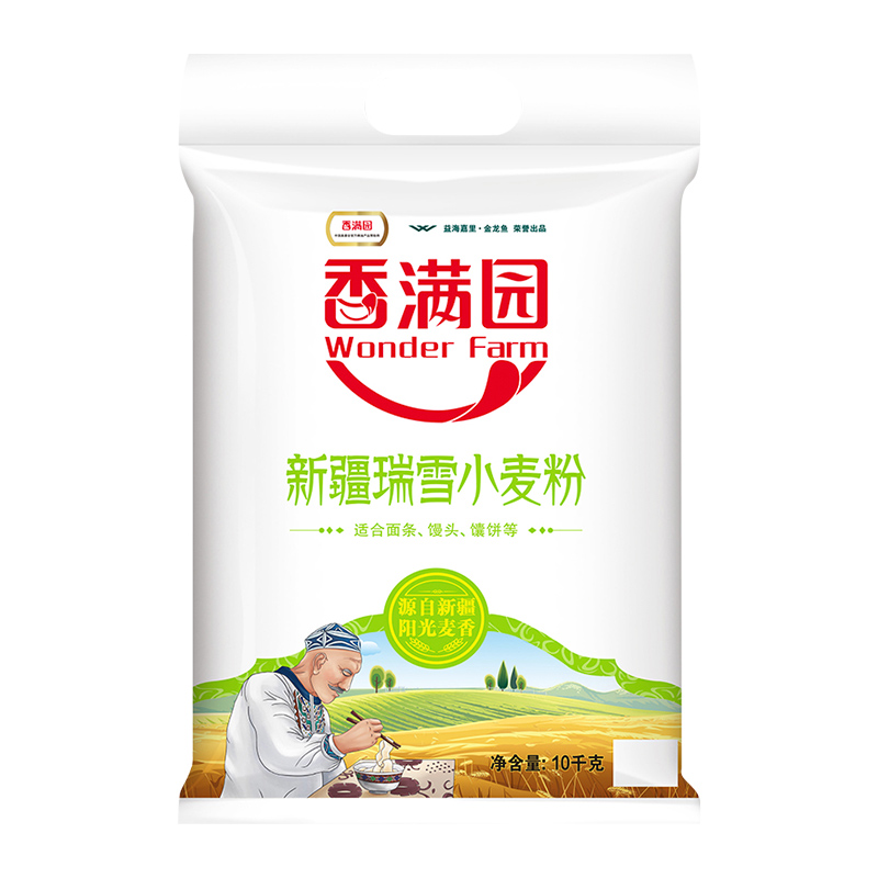88VIP：香满园 新疆瑞雪小麦粉10kg粉面条饺子包子
