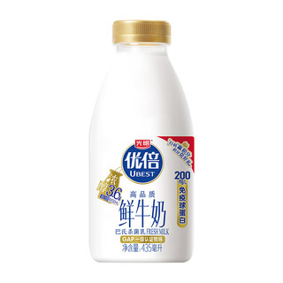 优倍 浓醇  435ml*1 PET瓶 巴氏杀菌鲜牛奶