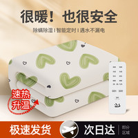 甜猫 电热毯单双人电褥子双控调温家用宿舍除螨1.5m×70