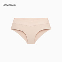 卡尔文·克莱恩 Calvin Klein 内衣23秋冬女士新年红舒适无痕高弹力防夹臀半包臀内裤QF6357AD 7NS-肉色 M