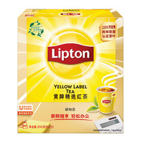 88VIP：Lipton 立顿 袋泡茶黄牌精选红茶100包200g×1盒独立茶包下午茶