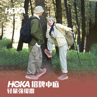 HOKA ONE ONE【双11礼包】男女卡哈2低帮徒步鞋Kaha 2 LowGTX减震防水 淡藕荷紫/粉桃色+水杯 38.5/240mm