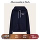 Abercrombie & Fitch AF女装 美式复古休闲日常运动百搭刺绣Logo帽衫抓绒卫衣322448-1