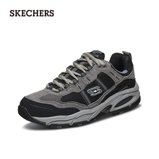 SKECHERS 斯凯奇 男士复古潮流休闲运动鞋子51241 炭灰色/黑色/CCBK 42