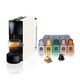 NESPRESSO 浓遇咖啡 雀巢胶囊咖啡机套装 Essenza mini意式全自动家用进口便携咖啡机 C30白色及温和淡雅5条装