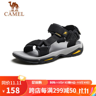 CAMEL 骆驼 男士休闲凉鞋 A822162412 黑色 42