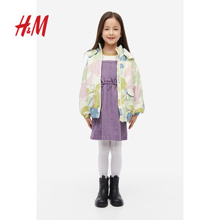 H&M童装女童外套时尚可爱三合一防水夹克1203348 浅粉色/图案 110/56