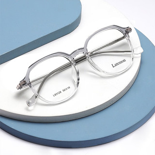 明月镜片 配眼镜浪特梦时尚超轻镜框近视眼镜L83128 配1.56防蓝光 