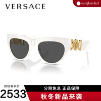 VERSACE（范思哲）【冬】太阳镜猫眼形女时尚墨镜眼镜0VE4440U 深灰色镜片/金色镜腿314/87 56