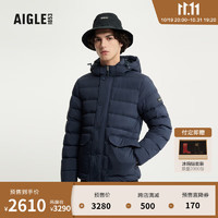 AIGLE【11.11】AIGLE艾高WR防泼水保暖羽绒服男士外套 帝国深蓝 AR511 S