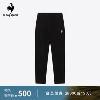 乐卡克（Le coq sportif）法国公鸡男款冬针织运动长裤运动裤CB-4671234 黑色/BLK S