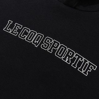 乐卡克（Le coq sportif）法国公鸡男女同款2023网球系列针织连帽衫卫衣CL-1550233 黑色/BLK S