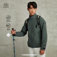 KOLON SPORT/可隆戈尔软壳夹克 男子户外运动防泼水防风透湿外套 LHWJ3AN127-DG/ 深绿 185/2XL