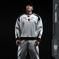 Monster Guardians运动卫衣男 变形金刚联名款初秋舒适百搭圆领套头衫 花灰色  Grey XXL