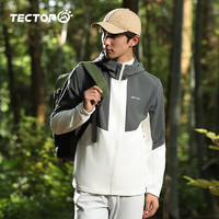 TECTOP 探拓 软壳衣防风登山透气耐磨外套连帽运动风衣27WT 男款馥月白 L