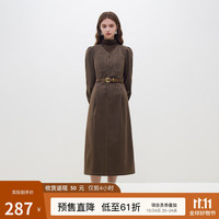 范思蓝恩 画报女郎 复古法式V领连衣裙