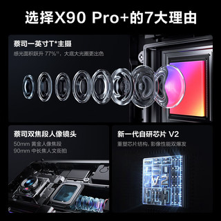 vivo X90 Pro+ 12GB+512GB 原黑【TWS Air 耳机套装】 蔡司一英寸T*主摄 自研芯片V2 第二代骁龙8移动平台