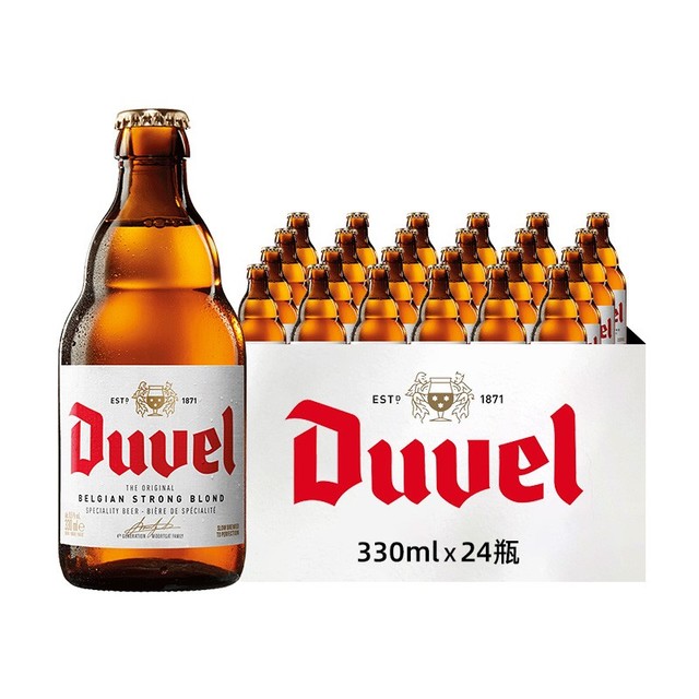 Duvel 督威 黄金艾尔啤酒  精酿啤酒 330ml*24瓶 赠督威啤酒杯 比利时原瓶进口