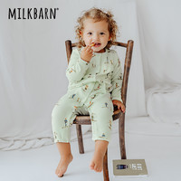 Milkbarn2023婴儿连体服男宝秋冬保暖连身哈衣女宝居家爬服 冬日滑雪 66cm