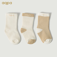aqpa 婴儿精梳棉袜子（三双）