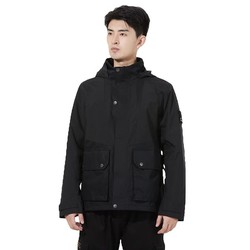 Jack Wolfskin 狼爪 冲锋衣男秋冬户外防风防水单冲夹克外套5121191 6000黑色（男） M