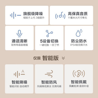 小鸟音响 小鸟耳机 AIR+第3代主动降噪真无线高端蓝牙耳机高性能 智能版 岩金（赠Care+服务）