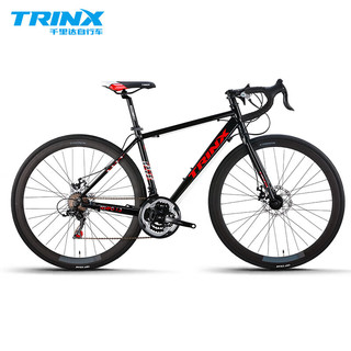 千里达（TRINX）乐驰1.3铝合金弯把700C公路竞速自行车禧玛诺21速 黑红白460mm
