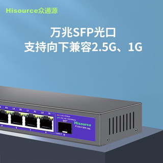 Hisource 性价比超高！2光4电2.5g交换机 不带管理 Hisource 众通源