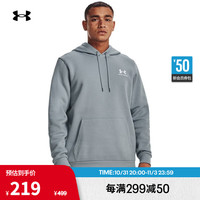 安德玛 UNDERARMOUR）春夏Essential男子抓绒连帽训练运动卫衣1373880 蓝色465 M
