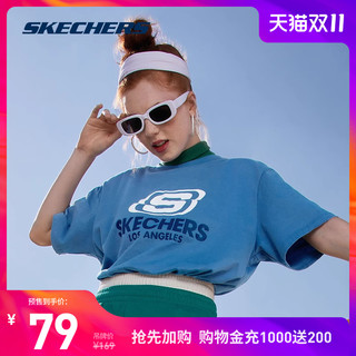 SKECHERS 斯凯奇 中性运动T恤 L122U199/0019 亮白色 XS