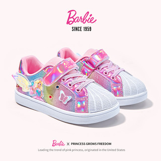 Barbie 芭比 童鞋儿童运动鞋女童公主鞋秋儿童鞋子女童板鞋低帮