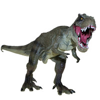 Cikoo斯高侏罗纪恐龙玩具远古陆地天空海洋传奇仿真实心模型手办摆件 2行走霸王龙绿（嘴巴可动 袋装）