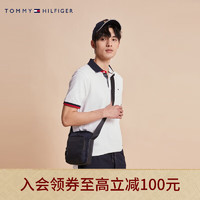 TOMMY HILFIGER 23男装便携通勤金属字母调节肩带立体单肩斜挎包AM0AM10599 藏青色DW6 OS