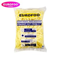 EUROFOO 冷冻薯条2*1kg 进口薯饼半成品配牛排油炸小吃零食家用送番茄沙司