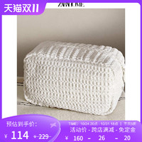 ZARA HOME 方格纹织物纯棉化妆包收纳包 14011100001