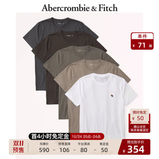 Abercrombie & Fitch AF男装套装 5件装美式日常运动圆领短袖T恤 329667-1