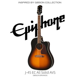 Epiphone 民谣木吉他大师全单Masterbilt J-45EC缺角 日落色渐变易普锋