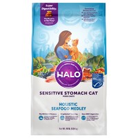 HALO 自然光环 美国Halo自然光环纯鲜肉成猫粮-敏感肠胃 海鲜 10磅干粮