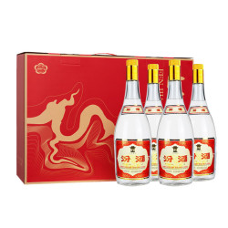 汾酒黄盖玻汾清香型白酒55度950ml4瓶礼盒装口粮酒