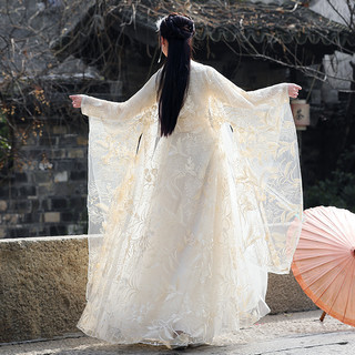 原创汉服女古装改良飘逸超仙中国风襦裙舞蹈演出服装