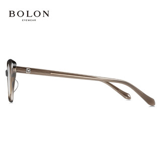 暴龙（BOLON）近视眼镜框23年猫眼板材光学镜架可配度数女BJ3187 B21-透暗茶 框+优可视变色1.67(800度内)