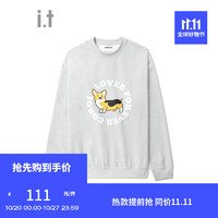 :CHOCOOLATE it 款宽松圆领卫衣青春趣味CLSWU06L GY2/灰色 M