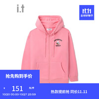 :CHOCOOLATE it 款拉链连帽卫衣男潮流趣味SWU14L PKX/粉红色 L