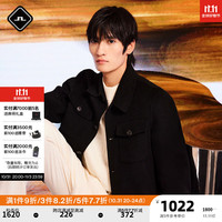 金林德伯格（J.Lindeberg）商场同款秋季羊毛混纺时尚翻领箱型短款毛呢523327002 RPR黑色 170/92A(S)