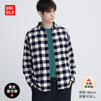 UNIQLO 优衣库 男装女装法兰绒格子衬衫 462402