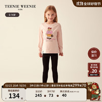 Teenie Weenie Kids小熊童装女童23年秋季基础款针织打底裤 黑色 120cm