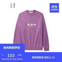 :CHOCOOLATE it 款多色圆领卫衣简约时尚CLSWU11L PPX/紫色 XL