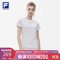 FILA ATHLETICS斐乐女子短袖T恤季凉感休闲百搭运动纱线短T