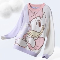 Disney 迪士尼 女童童趣可爱圆领毛衣
