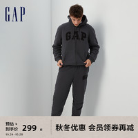 Gap 盖璞 男女装秋冬2023LOGO仿羊羔绒廓形卫衣美式连帽衫402176